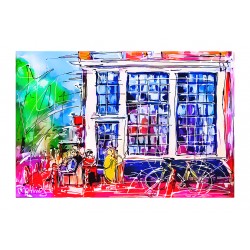 Cafe of Amsterdam Print of...