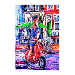Amsterdam Meisje en scooter...