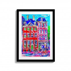 Straat van Amsterdam Print...