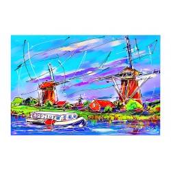 Dutch landscape windmill...
